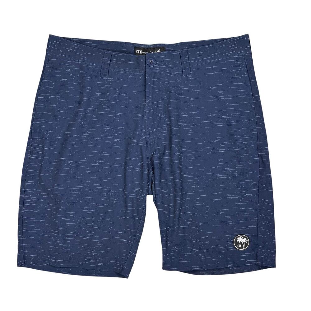 TravisMathew Solo Trip Shorts Mens Size 33 Blue Hybrid Golf
